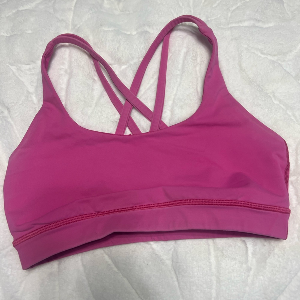 Pink Lululemon Energy Bra